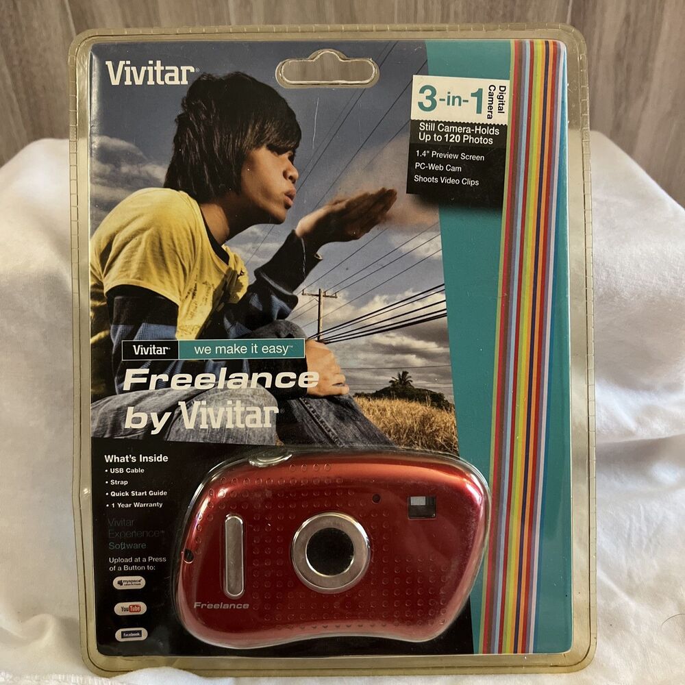 Vivitar Freelance 2.1 Mega Pixels  Red New Sealed 2011